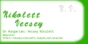 nikolett vecsey business card